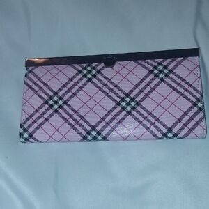 Elegant Pink Plaid Women's Wallet Nwot